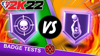 2K22 Best Shooting Badges  Deadeye vs Blinders Badge  How to Use [upl. by Coppock]