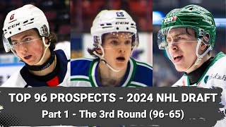 FINAL TOP 96 2024 NHL DRAFT RANKINGS  Part 1  The 3rd Round [upl. by Anile]