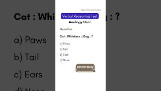 Analogy Quiz 2  Verbal Reasoning reasoning [upl. by Yssirc546]