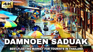 4K Damnoen Saduak Floating Market Boat Tour 🇹🇭 Thailand April 2023 [upl. by Allx843]