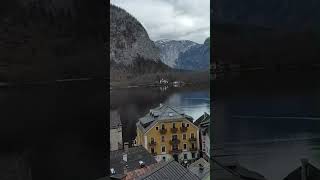 View over scenic amp famous Hallstatt Village in Austria [upl. by Joachim484]