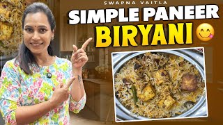 Paneer Biryani చాలా సింపుల్ గాswapnavaitla youtube food foryou foodietravel biryani [upl. by Wehtta]