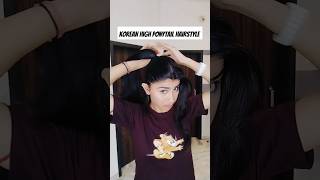 korean style high ponytail hairstyles trending shorts ytshorts youtube viralvideo [upl. by Leeda863]