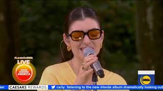 Lorde  California Full Live Performance from Good Morning America [upl. by Lerual]