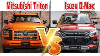 2024 Mitsubishi Triton vs 2024 Isuzu DMax facelift [upl. by Ahsehyt]