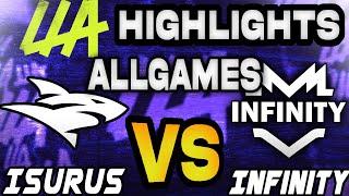 ISURUS VS INFINITY GAMES HIGHLIGHTS  LEAGUE OF LEGENDS  LLA DÍA 1 2024 [upl. by Ekusoyr]