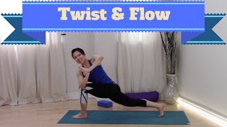 Yoga Twist and Flow Sequence For Spinal Health and Digestion [upl. by Ondrej]