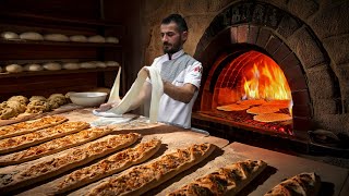 Legendary Traditional Turkish Pide Varieties Amazing Flavors from the Turkish Bakery [upl. by Ainessej975]