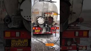 fuel carrier truck mud pressure washing ASMR asmrcleaning satisfying satisfyingvideos [upl. by Nallij725]