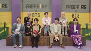 BTS GREETINGS in Different Languages  BTS X FREE FIRE  COLLABORATION [upl. by Valerio]