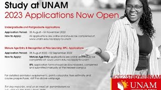 Guidelines on how to apply for admission at UNAM 2023 returning students [upl. by Anawaj881]