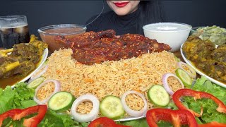 ASMR EATING MANDI RICEPERI PERI AL FAHAM MUTTON MANDI MAYOSALAD [upl. by Gamaliel]