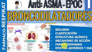 BRONCODILATADORES Corticoides INHALADOS Resumen Clasificación FARMACOLOGIA RESPIRATORIA 1 [upl. by Pamela]