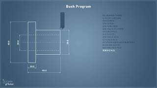 Lets write GCode  Programming a CNC Lathe to make a bush  part 1 G71 roughing cycle [upl. by Llehsyt]