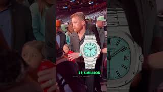 Canelo Celebrates With 1600000 Tiffany Patek Watch [upl. by Meg]