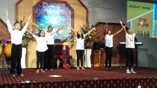 Give Thanks Kids Christian Action Song Praise God Sharon Fellowship Church of Houston [upl. by Bessy]