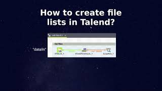 How to create file lists in Talend [upl. by Aramen765]