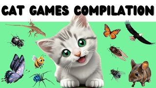 Cat Games  More than 3 HOURS of Unique Games for Cats  CAT TV Compilation Vol3 [upl. by Akihsar421]