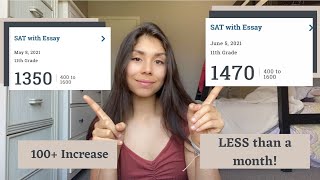 How I Increased My SAT Score by 100 Points in LESS Than a Month  tips practice books and more [upl. by Einnaffit]