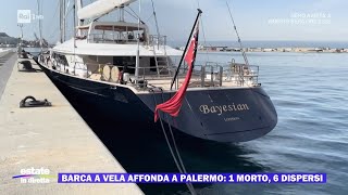 Barca a vela affonda a Palermo 1 morto 6 dispersi  Estate in diretta 19082024 [upl. by Waechter25]