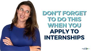 How to Apply for an Internship  3 Things You MUST Do [upl. by Irotal111]