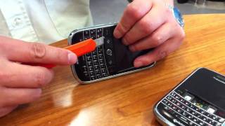 How To ChangeClean The Trackball On A Blackberry 9000 [upl. by Laemaj]