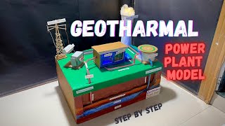 Geothermal power plant model grade 9 science greenenergy ecofriendly NakulSahuArt [upl. by Scharff]