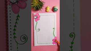 10 Flower Border Designs  Project work Designs Corner and Side Border Designs part2 shortsart [upl. by Zelma875]