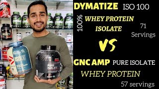 Dymatize iso 100 whey protein vs Gnc pure isolate whey protein  whey protein isolate  Gnc [upl. by Duma]