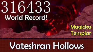 ESO Vateshran Hollows WORLD RECORD Former  Waking Flame  PC on Magicka Templar [upl. by Lyrrad]