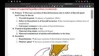 Ch 7 Endocrinology Hypothyroidism Part 1 [upl. by Kcirdahs]