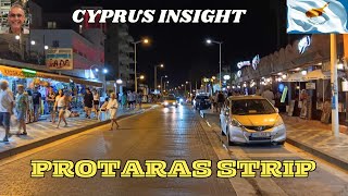 Protaras Strip Cyprus in August  Bars Restaurants amp More [upl. by Jarlathus112]