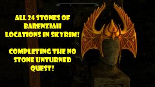 Skyrim Remastered  All 24 Stones of Barenziah Locations Unusual Gems  No Stone Unturned Quest [upl. by Bozuwa]