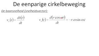 Kinematica 10 De eenparige cirkelbeweging [upl. by Wolford]