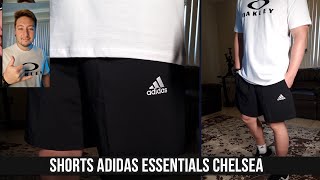 Shorts Logo Pequeno Aeroready Essentials Chelsea  Preto [upl. by Bust]