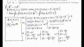 Núcleo Aplicação Linear  Álgebra Linear  Exercício [upl. by Noellyn]