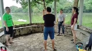 20241019 Kettle bell exercise  Bogyoke Aung San Park [upl. by Ahsinot]