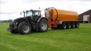 Fendt 936 met 4assige Veenhuis [upl. by Gisser403]