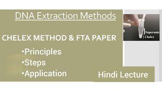 Chelex 100 DNA Extraction and FTA Paper MethodDNA Extraction Methods [upl. by Edson]