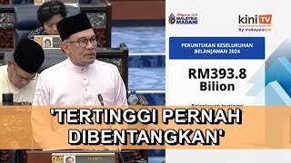 Belanjawan 2024 peruntuk RM3938 bilion tertinggi pernah dibentang [upl. by Eiramlirpa]