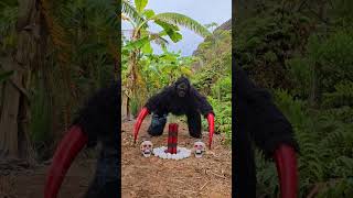 Brave Young Girl Defeats Monster Gorilla [upl. by Ahtelat]