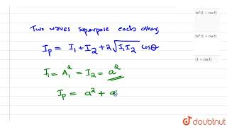 Two coherent waves each of asmplitude \a\ traveling with a phase difference d [upl. by Sjoberg962]