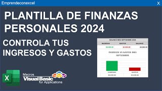 Finanzas Personales 2024 Controla tus Ingresos y Egresos [upl. by Ainerbas]