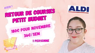 sem1 novembre  retour de courses petit budget Aldi [upl. by Acsecnarf88]