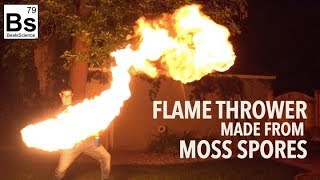 Flame Thrower made from Moss Spores [upl. by Eerot]