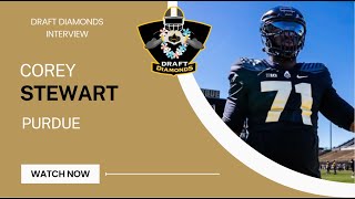 Corey Stewart OT Purdue  2025 NFL Draft Prospect Zoom Interview [upl. by Nickelsen]