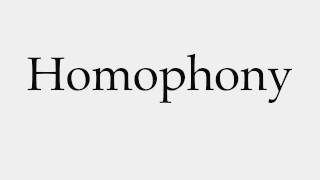 How to Pronounce Homophony [upl. by Horowitz]