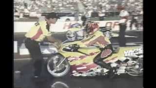 Motorcycle Drag Racing 1997 NHRA US Nationals Indy Pro Stock Bike Final [upl. by Ardnasil]