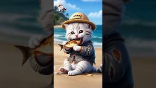 Survival on a deserted island part 3 sadcat funnycat cutecat aicat [upl. by Donelson]