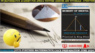 MOMENT OF INERTIA BY INTEGRATION  isosceles triangle [upl. by Rovit]